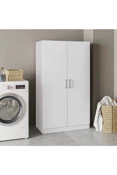 aden home senin evin senin dünyan Çok Amaçlı Dolap, Mutfak Dolabı, Banyo Dolabı, Kiler Erzak Dolabı, Beyaz MDF, MDLP17 - 2
