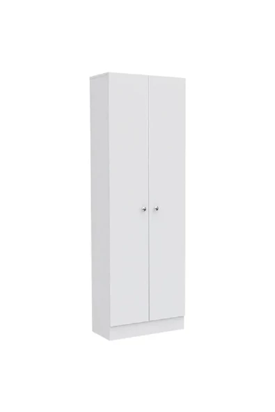 aden home senin evin senin dünyan Mutfak Dolabı, 2 Kapaklı 5 Raflı Çok Amaçlı Dolap, Erzak Kiler Dolabı, Beyaz MDF, MDLP11 - 4