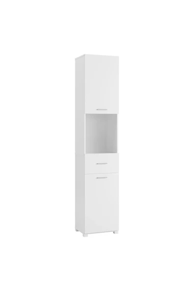 aden home senin evin senin dünyan Beyaz MDF Dolap, Çok Amaçlı Çekmeceli Dolap, Mutfak Dolabı, Banyo Dolabı, Kiler Erzak Dolabı, CAMD11 - 7