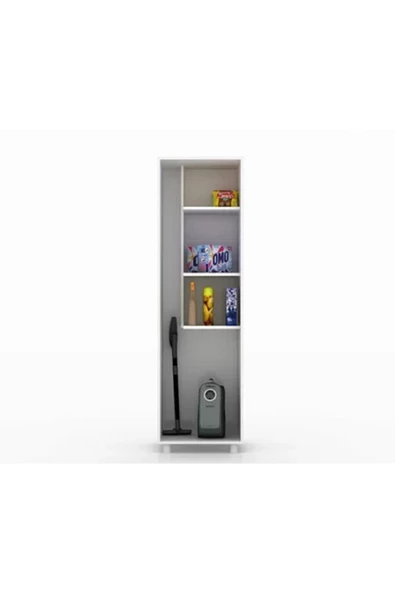 aden home senin evin senin dünyan Beyaz Banyo Dolabı, Banyo Düzenleyici Dolap, Çamaşır Makinesi Boy Dolabı, Çok Amaçlı Dolap - 2