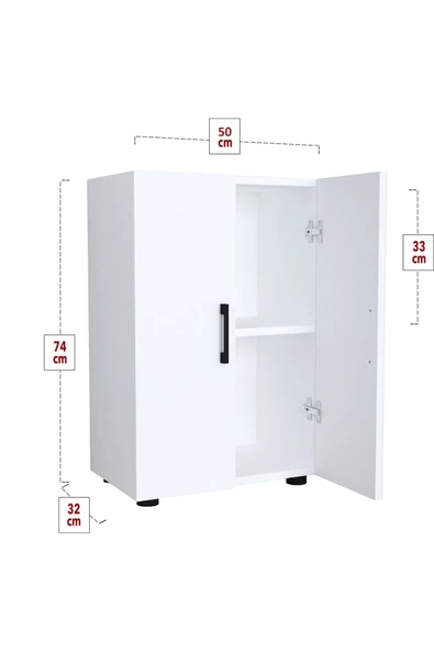 aden home senin evin senin dünyan Beyaz Kapaklı Dolap, Çok Amaçlı Dolap, Mutfak Dolabı, Banyo Dolabı, Kiler Erzak Dolabı, Ayakkabılık - 5