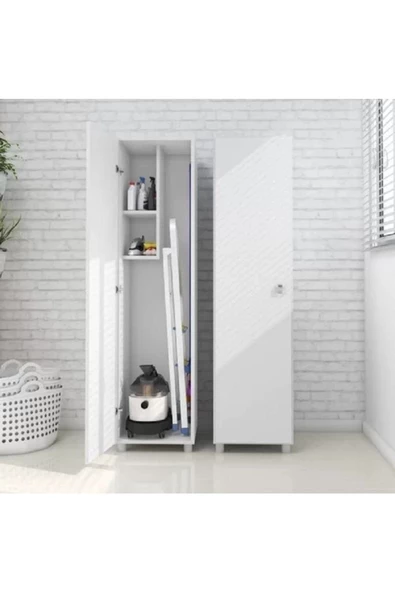 aden home senin evin senin dünyan Beyaz Banyo Dolabı, Kapaklı Banyo Dolabı, Çamaşır Makinesi Boy Dolabı, Banyo Rafı, Banyo Organizer