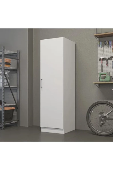 aden home senin evin senin dünyan Çok Amaçlı Dolap, Mutfak Dolabı, Banyo Dolabı, Kiler Erzak Dolabı, Beyaz MDF, MDLP26 - 3