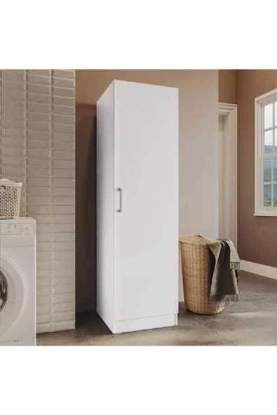 aden home senin evin senin dünyan Çok Amaçlı Dolap, Mutfak Dolabı, Banyo Dolabı, Kiler Erzak Dolabı, Beyaz MDF, MDLP26 - 2