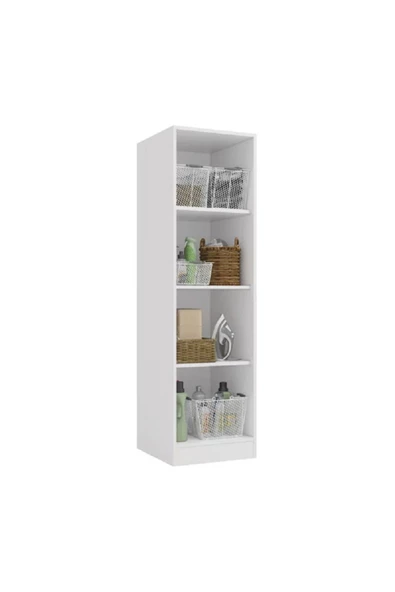 aden home senin evin senin dünyan Çok Amaçlı Dolap, Mutfak Dolabı, Banyo Dolabı, Kiler Erzak Dolabı, Beyaz MDF, MDLP26 - 6