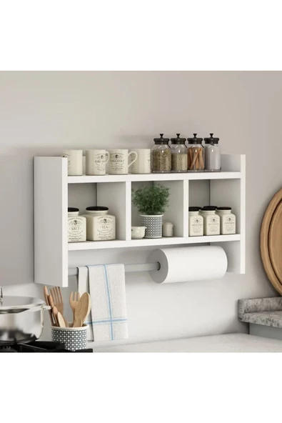 aden home senin evin senin dünyan Askılı Duvar Rafı, Baharatlık Rafı, Ahşap Baharatlık Standı, Mutfak Rafı, Banyo Rafı, Duvar Rafı - 5