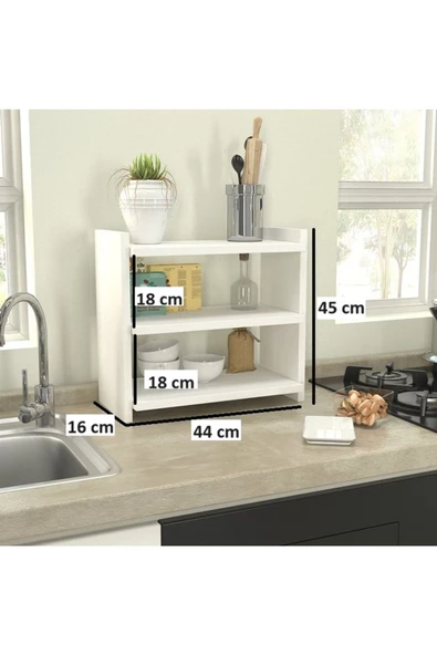 aden home senin evin senin dünyan Baharatlık Standı, Baharatlık Seti, Ahşap Baharatlık Standı, Mutfak Rafı, Tezgah üstü raf, %100 MDF - 4
