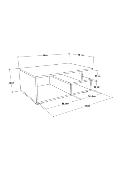 aden home senin evin senin dünyan Orta Sehpa, Akıllı Orta Sehpa, Koltuk Yanı Sehpa, Beyaz Sehpa, Mini Kitaplık, Gazetelik, Zigon Sehpa - 5