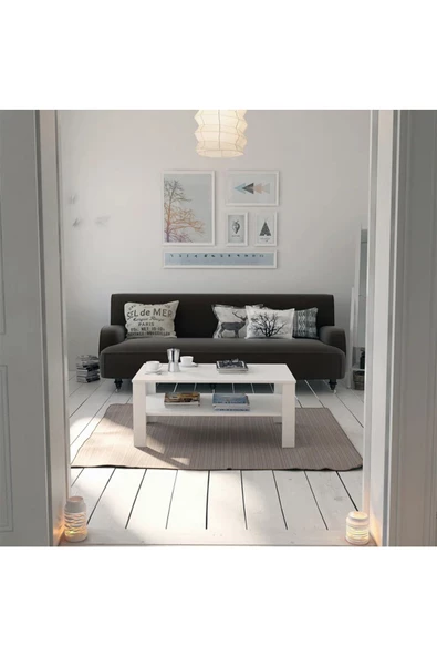aden home senin evin senin dünyan Orta Sehpa, Akıllı Orta Sehpa, Koltuk Yanı Sehpa, Beyaz Sehpa, Mini Kitaplık, Gazetelik, Zigon Sehpa - 2
