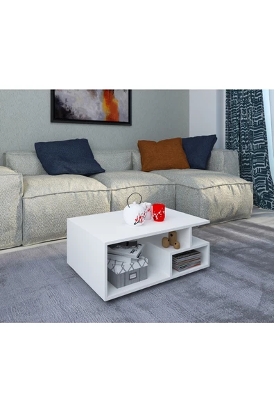 aden home senin evin senin dünyan Orta Sehpa, Akıllı Orta Sehpa, Koltuk Yanı Sehpa, Beyaz Sehpa, Mini Kitaplık, Gazetelik, Zigon Sehpa - 2