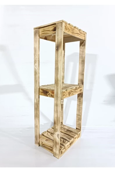 aden home Ahşap Raf, Dekoratif Saksılık, Çiçeklik 3 Katlı - Resim 2