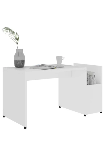 aden home senin evin senin dünyan Orta Sehpa, Beyaz Orta Sehpa, MDF Salon Orta Sehpa, Ahşap Sehpa, 90x45 cm, MOSH01 - 4