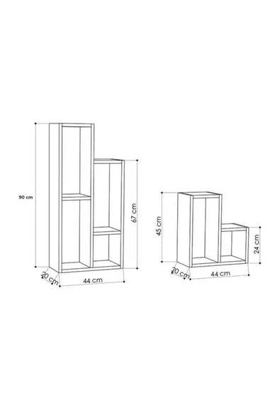 aden home senin evin senin dünyan Saksılık Çiçeklik, Dekoratif Saksı Standı, %100 MDF Saksılık, Mutfak Banyo Rafı - 3