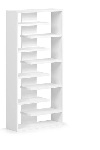 aden home senin evin senin dünyan Dekoratif Kitaplık Raf, Bölmeli Kitaplık, Çok Amaçlı Raf, %100 MDF, Mutfak Banyo Rafı - 2