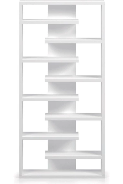 aden home senin evin senin dünyan Dekoratif Kitaplık Raf, Bölmeli Kitaplık, Çok Amaçlı Raf, %100 MDF, Mutfak Banyo Rafı - 6