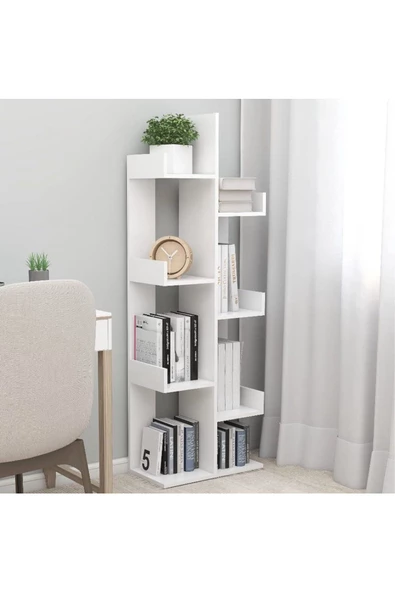 aden home senin evin senin dünyan Dekoratif Kitaplık Raf, Bölmeli Kitaplık, Çok Amaçlı Raf, %100 MDF, Mutfak Banyo Rafı, Saksılık