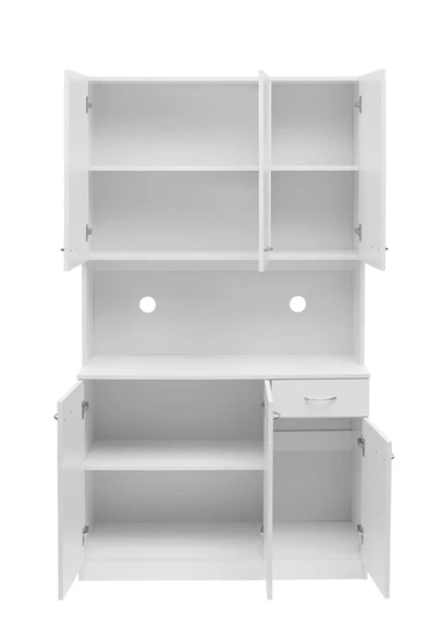 aden home senin evin senin dünyan Kitaplık, Mutfak Dolabı, Beyaz Çok Amaçlı Dolap, %100 MDF Dolap, Kiler Erzak Dolabı - 8