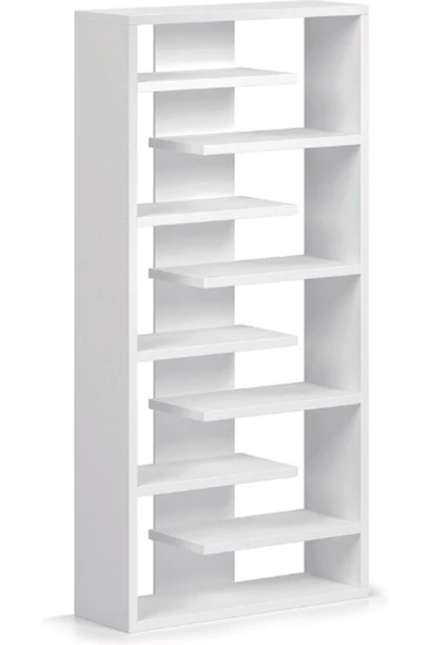 aden home senin evin senin dünyan Dekoratif Kitaplık Raf, Bölmeli Kitaplık, Çok Amaçlı Raf, %100 MDF, Mutfak Banyo Rafı - 4