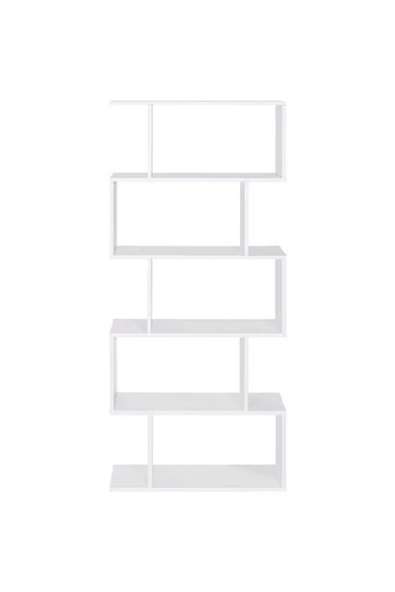 aden home senin evin senin dünyan Beyaz Kitaplık, 6 Raflı Dekoratif Kitaplık, Çok Amaçlı Raf, %100 MDF, 180x70x24cm, MKTP21 - 3