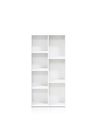 aden home senin evin senin dünyan Beyaz Kitaplık, Raflı Kitaplık, Çok Amaçlı Dolap, 7 Bölmeli Beyaz Mdf - M-ktp11 - 3