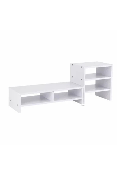 aden home senin evin senin dünyan Monitör Standı, MDF Monitör Yükseltici Stant, Masa Üstü Düzenleyici Organizer, Laptop Standı - 3