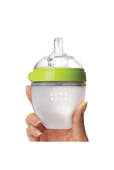 Comotomo Antikolik Silikon Biberon 150ml Yeşil - Yavaş Akışlı (0-3 AY) Yenidoğan - 8