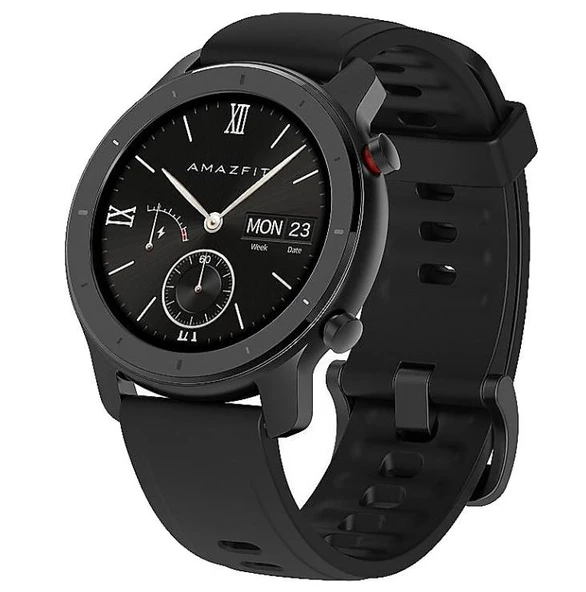 Amazfit GTR 42mm Akıllı Saat Siyah (OUTLET) (12 AY EVOFONE GARANTİLİ)