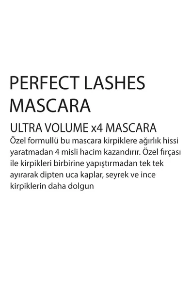 Golden Rose Ultra Hacim Veren Siyah Maskara - Perfect Lashes Ultra Volume X4 - 2