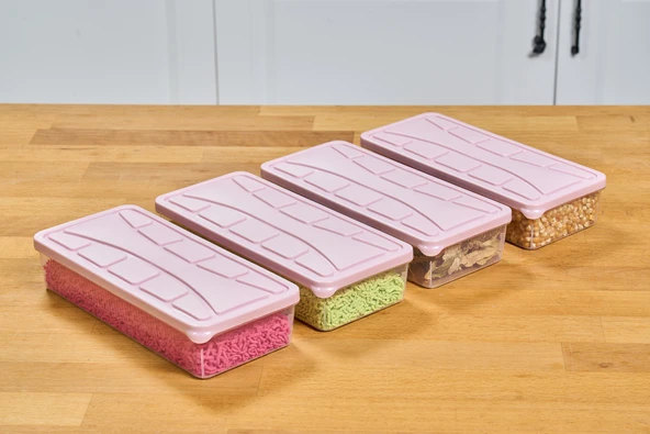 SUPERPUP SAKLAMA KABI SİLİKON KAPAK 4 ADET 1.1 LT PUDRA DONDURUCU,ERZAK KABI - 2