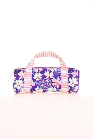 Kaukko Travel Double Stripe Kalem Çantası Purple K2596