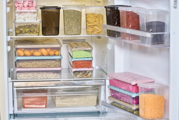 SUPERPUP SAKLAMA KABI SİLİKON KAPAK 4 ADET 1.1 LT PUDRA DONDURUCU,ERZAK KABI - 6