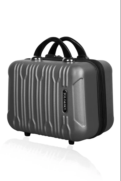 Polo&Sky Mars Model Füme Renk Abs Makyaj Çantası El Valizi - 3