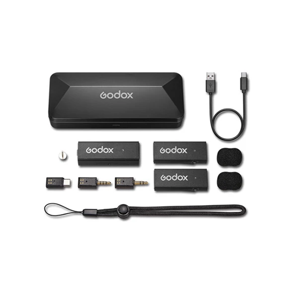 Godox Movelink Mini UC Kit 2 Kablosuz Yaka Mikrofonu Kit Type-C Android Uyumlu