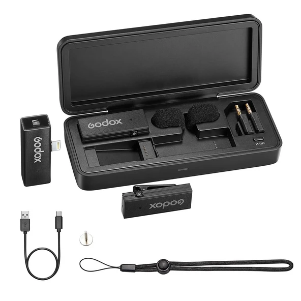 Godox Movelink Mini UC Kit 2 Kablosuz Yaka Mikrofonu Kit Apple Uyumlu - 3