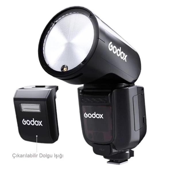 Godox V1 Pro C Canon Uyumlu Yuvarlak Kafa Tepe Flaşı​ - 3