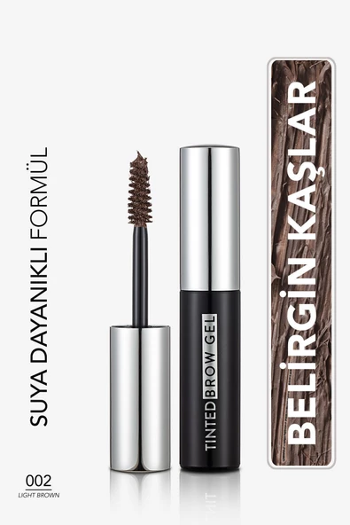 Sudan Etkilenmeyen Kaş Maskarası (AÇIK KAHVE) - Tinted Brow Gel - 002 Light Brown - 8682536034760