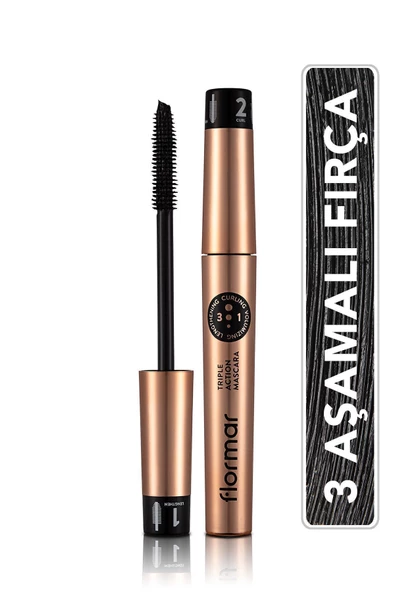 3 Kademeli Ayarlanabilir Maskara (SİYAH) - Triple Action Mascara - 001 - 8690604275588