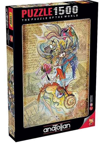 Anatolian Dünyayı Gezen Çerkes Kızı Puzzle 1500 Parça 4560