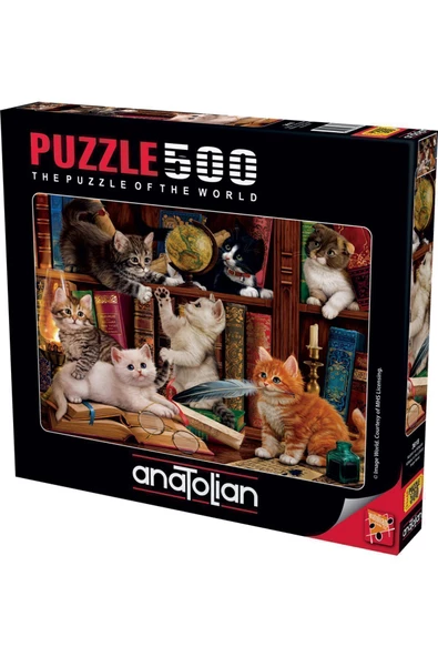 Anatolian Kediler ve Kitaplar Puzzle 500 Parça 3618