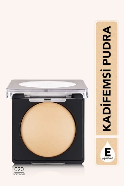 Yoğun Pigmentli Fırınlanmış Mat Pudra  - Baked Powder - 020 Soft Beige - 8682536053518