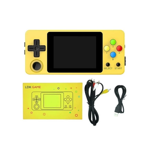 Cosmostech LDK Game Taşınabilir Retro El Atarisi Oyun Konsolu 2.6 inç ekran Ekran -10.000+ Oyunlu Sarı - 8