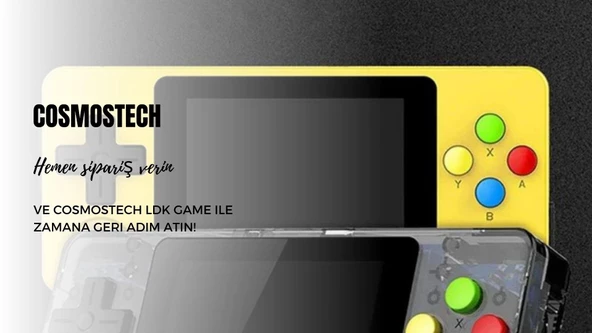 Cosmostech LDK Game Taşınabilir Retro El Atarisi Oyun Konsolu 2.6 inç ekran Ekran -10.000+ Oyunlu Sarı - 7