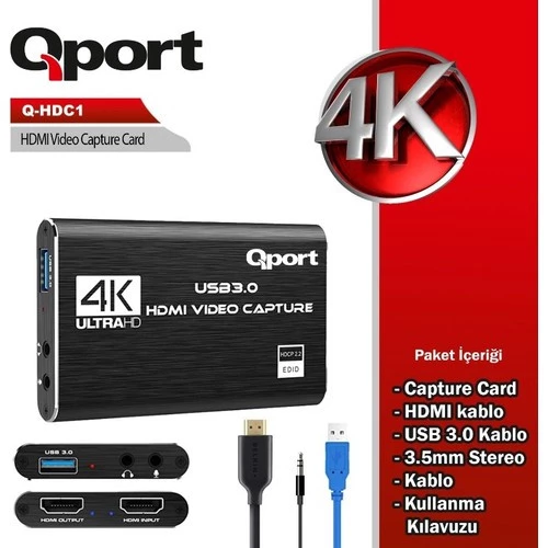 Qport Q-Hdc1 USB To HDMI Capture Kart - 2