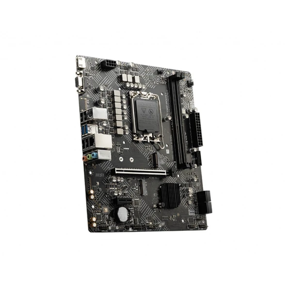 Msı PRO H610M-E DDR4 1700P DDR4 3200(OC) HDMI VGA M.2 USB3.2 GLan mATX - 2