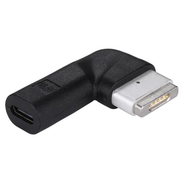 Type-C To Magsafe 2 85W a Kadar Destekli 90 Derece Çevirici Adaptör