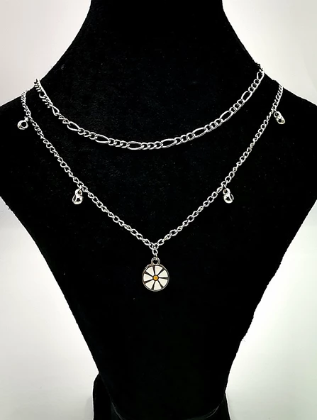 Altın Sarısı Zincir Figürlü Lüks Kararmaz Kolye ürün görseli 1