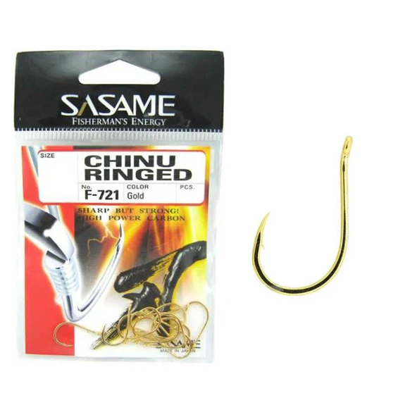 Sasame F-721 Chinu Ringed İğne (Gold)  Standart 4/0