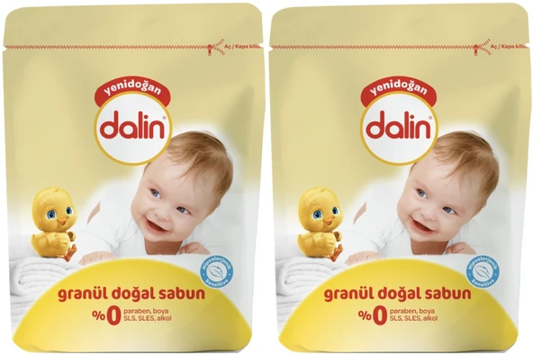 Dalin Granül Sabun Tozu 1000GR Klasik (Doğal Sabun) 2 Li Set (40 Yıkama)