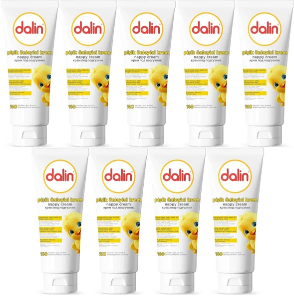 Dalin Pişik öneliyici Krem/Pişik Kremi 100ML (Bebekler İçin) (9 Lu Set) - 1