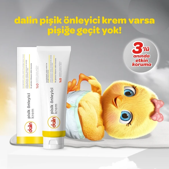 Dalin Pişik öneliyici Krem/Pişik Kremi 100ML (Bebekler İçin) (3 Lü Set) - 3